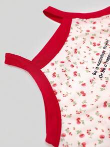 2pcs Young Girl Floral Print Cute Nightgown Set - Multicolor - View 10