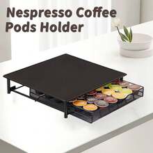 NetHong Coffee Machine Stand Capsule Pod Holder Storage Drawer Organizer UK - Black - View 3