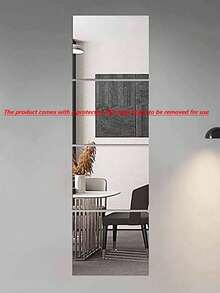 2/4/6/8/12片装镜面墙贴，全身镜，适用于家庭、卧室，自粘软镜面，亚克力材质，不易碎，生日、毕业、返校、房间装饰、学习用品的最佳礼物