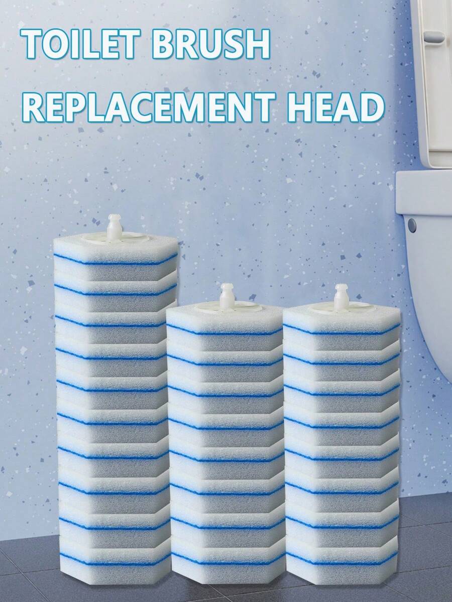 一次性马桶清洁棒补充装，升级材质一次性马桶清洁棒头刷可与多种清洁棒兼容，公寓必需品，大学宿舍必需品 - 彩色 - 查看 1