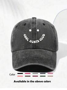 1 Pc Unisex "Cool Aunts Club" Printed Distressed Baseball Cap, Suitable For Daily Use, Outdoor Activities, Father's Day, Mother's Day Gift