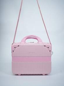 8-Piece ABS Suitcase Set With 360° Wheels And Studded Details – Stylish And Functional - 粉色 - 查看 10