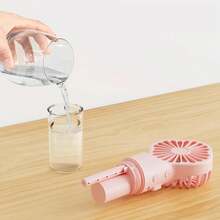 1 件便携式手持喷雾风扇，静音 USB 充电喷雾风扇，800mAh，4 种速度模式，迷你台式风扇，适合家庭、旅行、办公室夏季降温、海滩、旅行