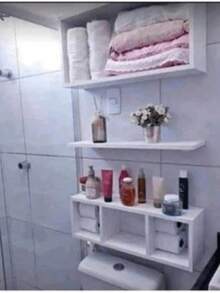 Bathroom Shelf And Niche Kit 50CM - 3 Piece Kit - trắng - Xem 5