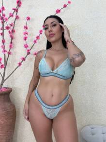 Secret Sexy Lace Set Sensual Colors Bra And Thong Lingerie