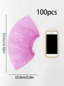 100 pièces Couvre-chaussures en plastique jetables, couvre-chaussures jetables antidérapants, couvre-chaussures de pluie imperméables, couvre-chaussures de protection pour bottes de travail, tapis, convenant pour l'intérieur, le bureau, les jours de pluie, les écoles, les bureaux, la maison et les voyages