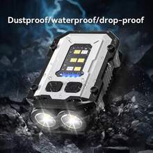 1pc Multi-Function LED Bright Keychain Light, Outdoor Headlamp, Clip-On Light For Work, Repair - Multicolor - View 3