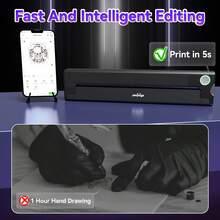 PeriPage P90 Thermal Tattoo Stencil Printer, Wireless Tattoo Machine With 5pcs Free Transfer Paper - Ideal For Tattoo Artists & Enthusiasts - Compatible With Smartphone & PC - máy in + 45 tờ giấy - Xem 2