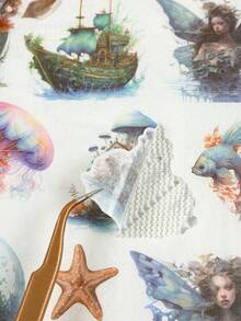 20 feuilles/livre Cahier autocollant de style pastoral rétro et chaleureux, PET imperméable | 8 thèmes différents tels que fille tranquille, cow-boy occidental, rêve, etc., très adapté pour le scrapbooking et le collage de journal fourre-tout, fournitures d'art pour cadeaux faits main, fournitures scolaires, rentrée scolaire - Multicolore - Voir 5