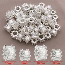 1/3/5 件方晶锆石隔珠 18K 镀金黄铜扁平圆形微密镶方晶锆石圆珠适用于 DIY 珠宝配件制作珠宝时尚配饰创意礼物 - 彩色 - 查看 13