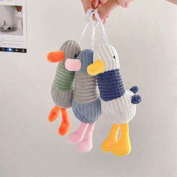 1 Stück 16cm/6,29 Zoll Stoff Plüschspielzeug Schlüsselanhänger, Komm-schon-Ente Puppen Anhänger, hässlich aber süße Puppe Rucksack Anhänger, ein Geburtstagsgeschenk, drei Farben, Hobbysammlung, Geburtstagsgeschenke für Jungen Mädchen Kinder Plüsch Anhänger Dekoration