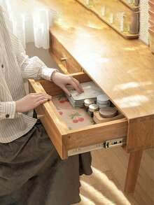 1Roll Cherry Shelf Liners, Waterproof Non-Adhesive Drawer Liners, Easy Cut Multi-Shape Cabinet Liners For Shelves, Cabinets, Kitchens, Shelf Mats - Cherry - View 8