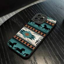 Horse Pattern Phone Case, Soft TPU Cellphone Protective Case, Total Protective Shockproof Mobile Phone Cover For IPhone - 黑色 - 查看 4