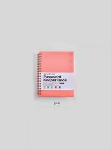 1 pièce Carnet de mots de passe multicolore au format A6, carnet de journalisation des mots de passe avec index des identifiants de site Web en spirale en PP, carnet de conservation des mots de passe, fournitures scolaires, rentrée scolaire