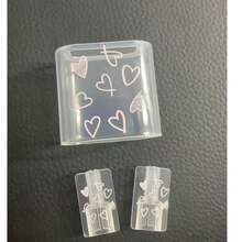 5个粉色TPU爱心/蝴蝶结/花朵/紫色爱心猫咪充电线保护套，兼容苹果18/20W充电器，送朋友的好礼物 - 粉紅愛心 - 查看 7