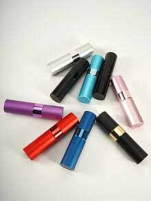 1/3/5个装12ml便携灌装喷雾旅行方管香水分装小工具竖条纹铝制保湿喷雾瓶玻璃分装瓶喷雾瓶旅行日常必备 - 彩色 - 查看 5