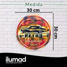 Wood's House Placa Decorativa Retro Gasoline Ferrugem 3d MDF Relevo Decoração Bar Garagem Cantinho do Churrasco