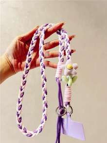 1 Stück verstellbarer Blumen Handy-Umhängeband, süßer abnehmbarer Schultergurt für Outdoor-Reise-Handyhalter gegen Verlust