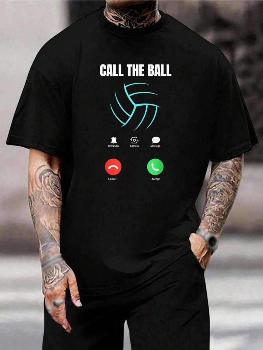 Camiseta de voleibol divertida - El mejor regalo de voleibol para hombres y mujeres - Camiseta gráfica para juegos de práctica - Perfecta para jugadores y entrenadores - Negro - Ver 1