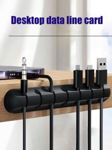 قطعة واحدة من مُنظم الكابلات اللاصق من السيليكون، 3/5/7 فتحات لتخزين سطح المكتب، سماعات الأذن/شواحن الهاتف/الأسلاك الكهربائية، حامل متعدد الوظائف لف الأسلاك، منظم سطح المكتب