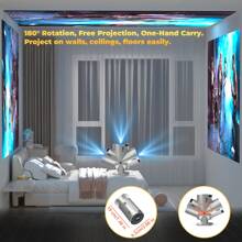 GAWFOLK Proyector XBJ 4K UHD con Android 11 - WiFi 6 de doble banda, 290 lúmenes ANSI, chip Allwinner H713, Bluetooth 5.0, 1280*720P - Proyector portátil para exteriores, esencial para reuniones familiares, noches de cine y presentaciones de oficina