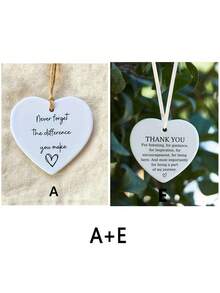 1 件感谢礼物、心形标语图形友谊礼物、带文字的亚克力心形饰品、朋友礼物、悬挂装饰、派对礼品、奇怪的东西、送给女性朋友的鼓舞人心的积极礼物、母亲节礼物（绳子颜色和款式随机，不含包）