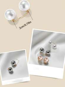 6 件防走失衣夹、珍珠胸针领夹、连衣裙和裙子腰带、衬衫领调节器、时尚腰带夹、时尚配饰、节日和派对礼物 - 彩色 - 查看 7