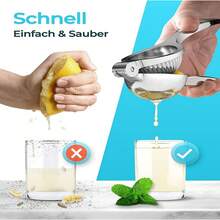 Heavy Duty Manual Lemon Juicer, Zinc Alloy Premium Lemon Squeezer, Large Citrus Fruit Hand Press Juicer For Lemon, Orange, Lime