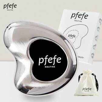 pfefe PFEFE 1 Pc Stainless Steel Cryo Gua Sha - Facial Massage Beauty Tools For Women Face Eyes Containing Frozen Liquid