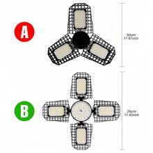 LED植物生长灯全光谱可变形3/4折叠扇叶阳光E27/E26室内AC100-277V温室帐篷水培蔬菜盆栽苔藓多肉水果种子生长箱栽培UV红外补光灯可调面板专业仙人掌花卉盆景播种照明108/126/144/180/210/240LED