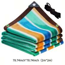 Color Stripe High Density Breathable Shade Net - Durable Plastic Outdoor Shade Cloth For Patio, Picnic, Bike Shed, Garden, Balcony And Porch Gazebo. Beige, Black, Brown