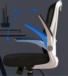 Silla Oficina Ergonomica Con Respaldo Soporte Lumbar Separado - Negro - Ver 4