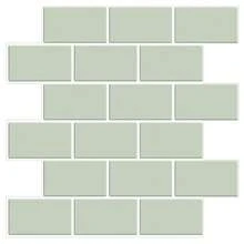 4/10/20 片装厨房防溅板 3D 亮面地铁砖自粘墙贴