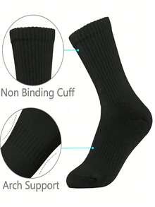 1/2/3/5/6/10/12 双男士袜子跑步徒步运动长袜中筒袜高筒轻便袜，适合健身，秋季