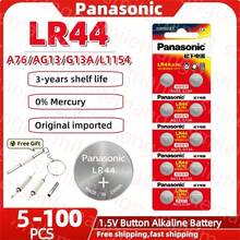 Panasonic 原装松下1.5V LR44 AG13 175mAh纽扣电池357 SR44 LR1154 纽扣电池适用于手表计算器纽扣电池玩具