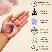 Local Shipping--  Healing Crystals, Stones, Healing Stones, Rock Collection, Agate, Raw Stones ,Crystals, Rocks, Jade, Crystals And Healing Stones(Labradorite, 2 Pcs) - Ngọc mã não đỏ - Xem 3