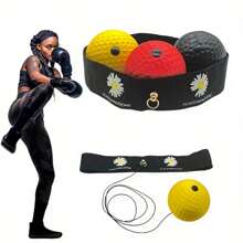 Headband Speed Boxing Reaction Ball, Martial Arts Punching Dodge Training Equipment, Unisex Adult Fitness Gear, Adjustable Anti-Impact Training Ball, Gym, Sport, Gym, Home Exercise, Sport Accessories, Gym Accessories, CrossFit Accessories