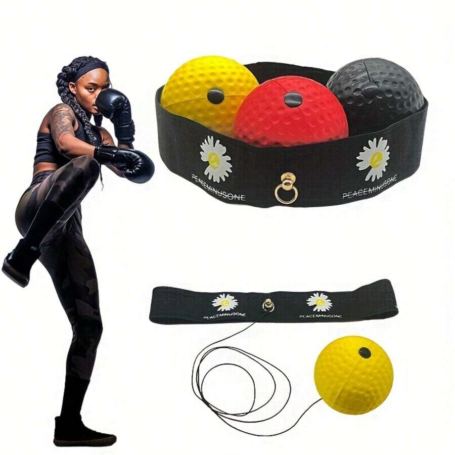 Headband Speed Boxing Reaction Ball, Martial Arts Punching Dodge Training Equipment, Unisex Adult Fitness Gear, Adjustable Anti-Impact Training Ball, Gym, Sport, Gym, Home Exercise, Sport Accessories, Gym Accessories, CrossFit Accessories