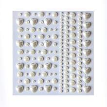Assorted Sizes White Pearl Stickers, 3D Decoration Stickers, Makeup Rhinestone Stickers, Rhinestones Crystal Craft Stickers, Party Makeup Supplies, Can Be Used To Decorate Hair, Body, Nails, Phone Cases, DIY Pendants School Supplies, Back To School - Multicolor - View 8