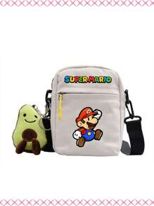 Super Mario Super Mario Super Mario Small Square Bag, Katon Mario Printed Small Square Bag, Multi-Functional And Versatile Crossbody Bag For Campus Students Ladies' Bag, Ladies' Crossshoulder Bag