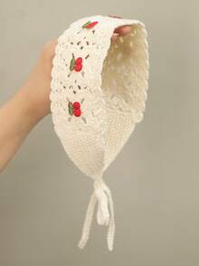 1 Băng đô hoa dệt kim hình dâu tây và anh đào thời trang, thích hợp để đeo hàng ngày, Băng đô cài tóc mùa thu đông Phụ kiện tóc cho phụ nữ khi đi nghỉ, Khăn quàng cổ thanh lịch cho phụ nữ, Khăn trùm đầu mềm mại - Nhiều màu - Xem 7