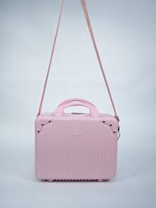 8-Piece ABS Suitcase Set With 360° Wheels And Studded Details – Stylish And Functional - 粉色 - 查看 7