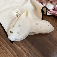 1pc Glamorous Butterfly Clip With Sparkling Rhinestones, Sheer Mesh Decor, High-End Elegant Hair Accessory For Casual, Party, Work, Vacation, Suitable For Various Outfits Summer, Claw Clip Fall Winter Hair Clip Hair Accessories For Women Bows