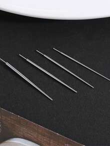 5 PCS/Set Fashionable Stainless Steel With White Heart-Shaped Nose Rins Including Perforated Tool Pins And Guide Pins Is Suitable For Women To Wear On A Daily Basis - Silver - View 6