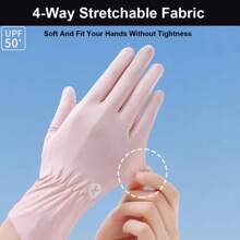 Ultra Thin Full Finger UV Protection Gloves Driving Gloves Women, UV Gloves Sun Protection Gloves