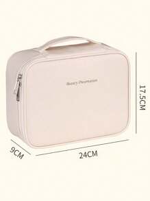 1pc Multi-Purpose Makeup Bag, Summer Travel Cosmetic Organizer Pouch, Waterproof Bathroom Toiletry Bag, Large Capacity Makeup Brush Holder, Convenient Travel Handbag For Skincare, Makeup, Brush, Powder, Lipstick, Suitable For Beach, School, Bathroom, Holidays, Valentine's Day, Christmas, Mother's Day Gift, Great For Mom, Family, Friends, Summer Essential