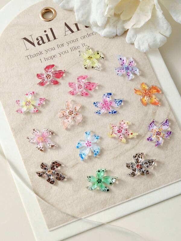 20Pcs/50pcs/100pcs /200pcs Flower Nail Charm Jewelry DIY Art Y2K Style 3D Nail Art Decorations