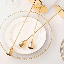 Eleganter Kerzenhalter, luxuriöser goldener Metallkerzenhalter, Dekoration für Zuhause/Hochzeit/romantisches Abendessen, Raumdekoration, Heimdekoration, Geschenk, Feiertags-Dekoration (Kerzen nicht enthalten)