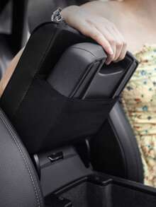 汽车扶手垫增高垫菱格皮革加宽加厚中控台通用车载记忆棉扶手箱垫 - 均碼 - 查看 2