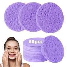 10/50 Pack Compressed Facial Sponges – Natural Exfoliating & Cleansing Sponge Pads, Gentle Skin Care For Face & Body, Travel-Friendly